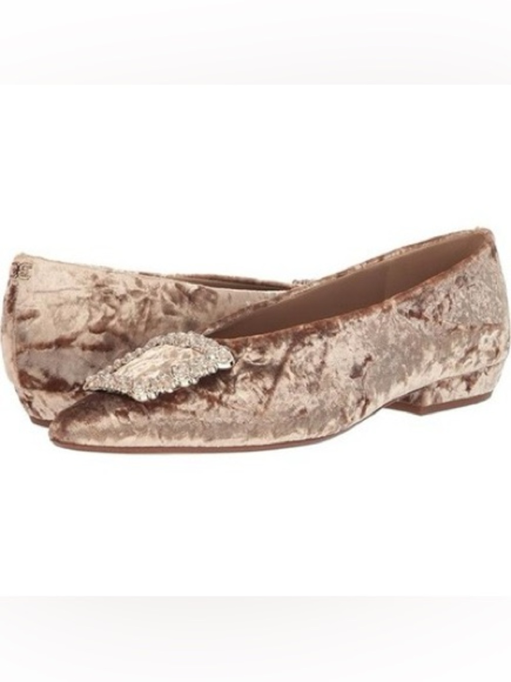 Sam Edelman Janina Velvet Pearl-Embellished Flats